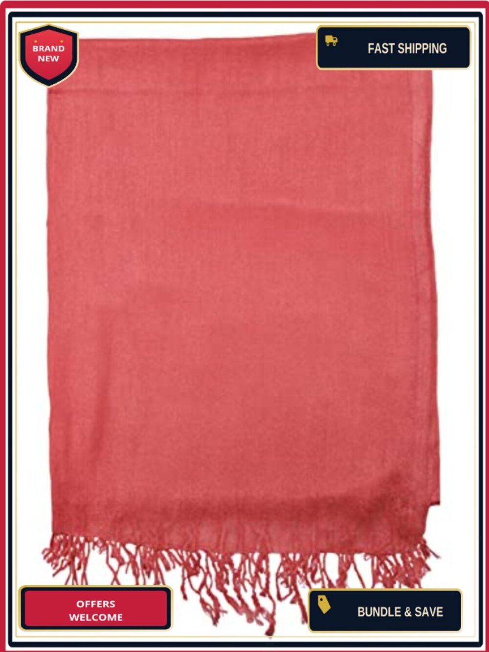Pashmina Scarf Soft Cotton Blend Wrap Shawl Winter Fashion